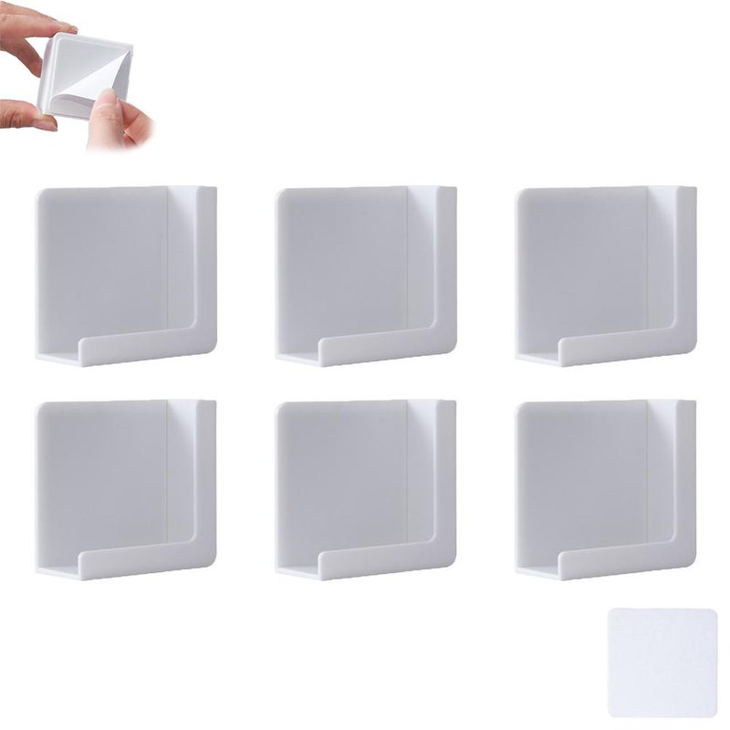 (Pack of 6) Magnetic/Adhesive Split Multifunctional Phone/Tablet Holder Charging Stand Tablet Stand Magnetic Wall Mounting Stand Refrigerator Bedside Stand No Drilling Required